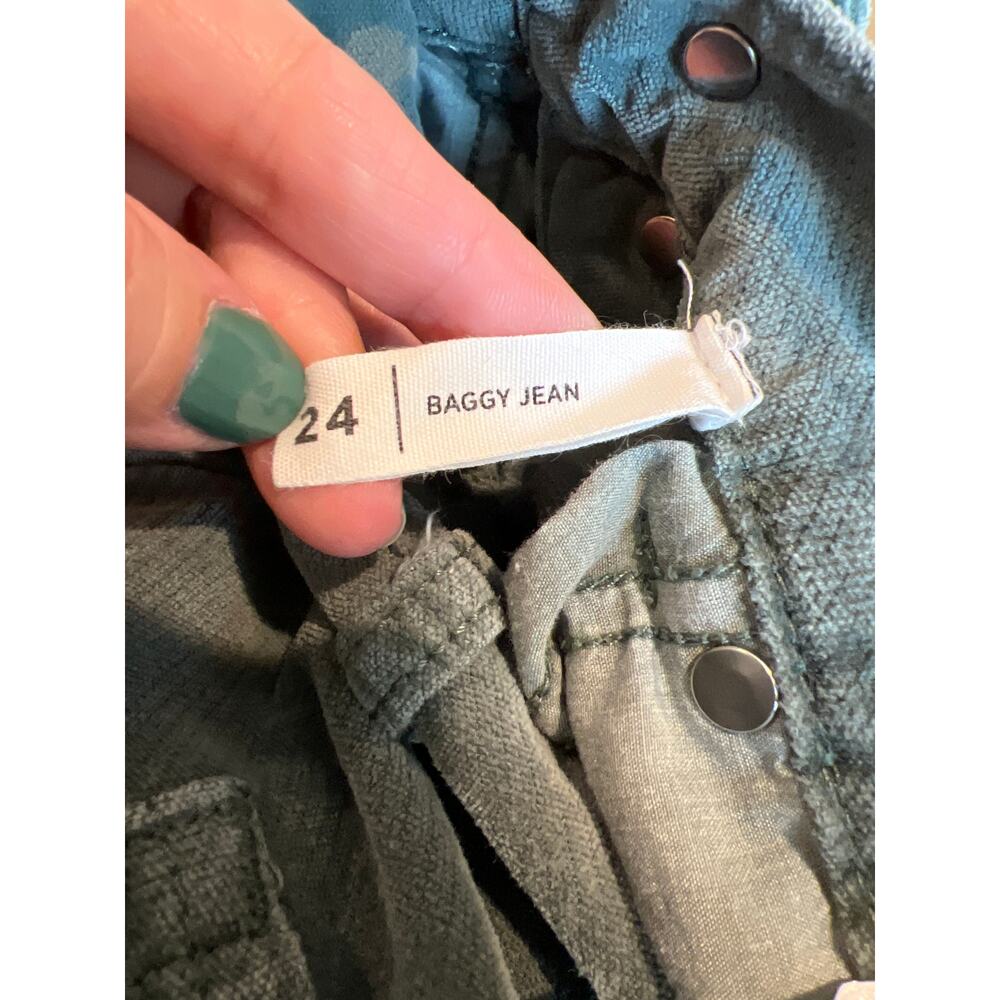 PacSun Baggy Jean in Velvet Sage Green Women's 24 - Picture 6 of 10